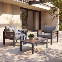 3-Piece Armchairs with Coffee Table