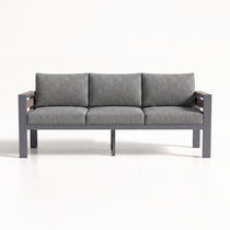 3-Seat Aluminum Outdoor Lounge Sofa