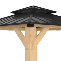 10' x 10' Cedar Wood Hardtop Gazebo