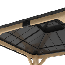10' x 10' Cedar Wood Hardtop Gazebo
