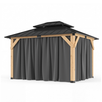 10' x 12' Cedar Wood Hardtop Gazebo