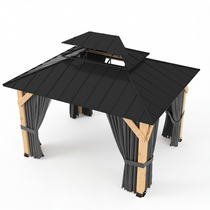 10' x 12' Cedar Wood Hardtop Gazebo