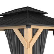 10' x 12' Cedar Wood Hardtop Gazebo