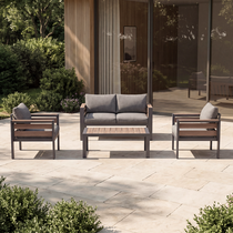 4-Seat Aluminum Outdoor Lounge Set