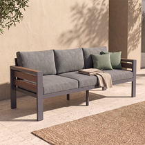 3-Seat Aluminum Outdoor Lounge Sofa