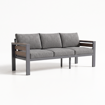 3-Seat Aluminum Outdoor Lounge Sofa