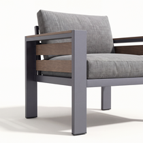 2-Piece Aluminum Outdoor Lounge Chair