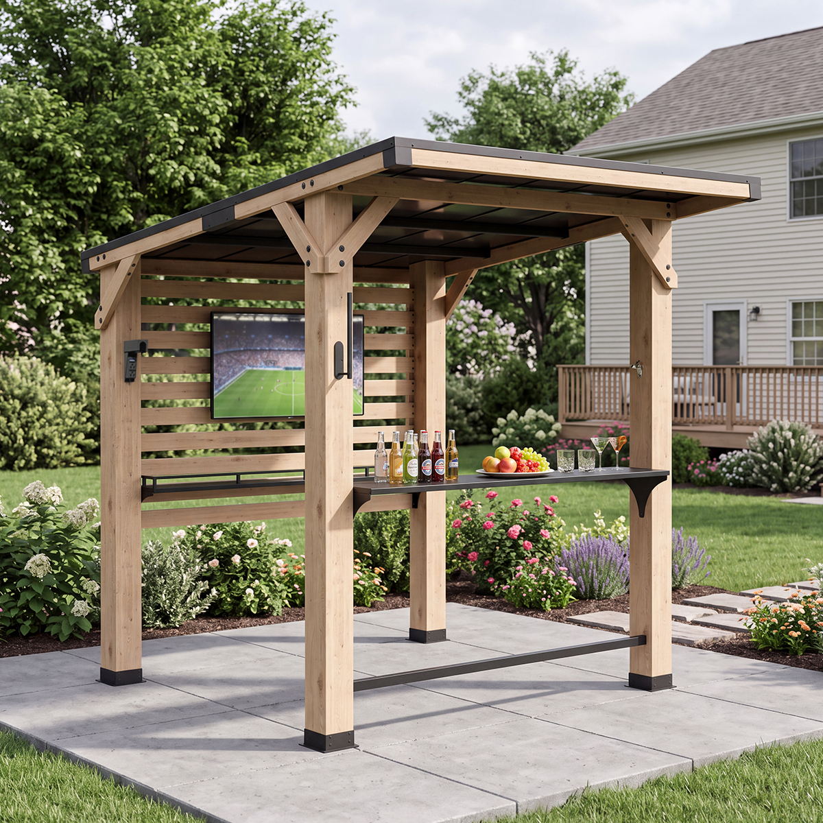 6' x 8' Outdoor Entertainment Bar Gazebo