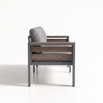 3-Seat Aluminum Outdoor Lounge Sofa