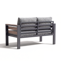 2-Piece Outdoor Sofa Set with Loveseat and Coffee Table