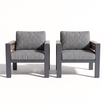 2-Piece Aluminum Outdoor Lounge Chair